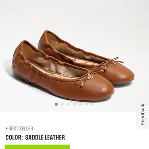 Dan Edelman Falicia Ballet Flat in Saddle